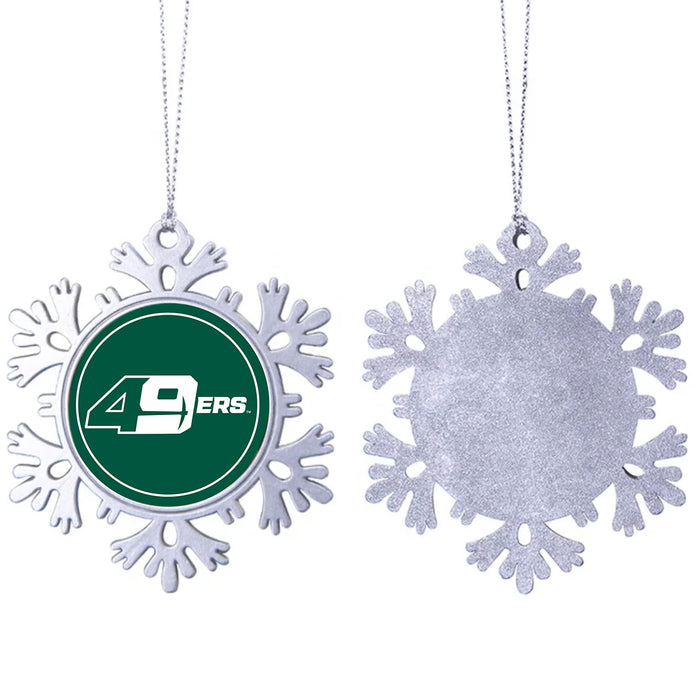 University of North Carolina at Charlotte Christmas Ornament - Snowflake Metal