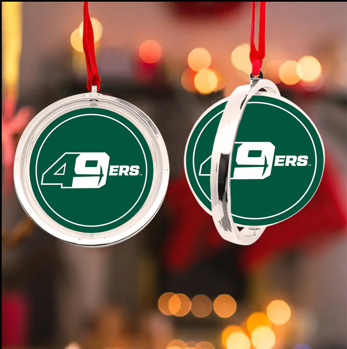 University of North Carolina at Charlotte Christmas Reversible Flat Round Ornament