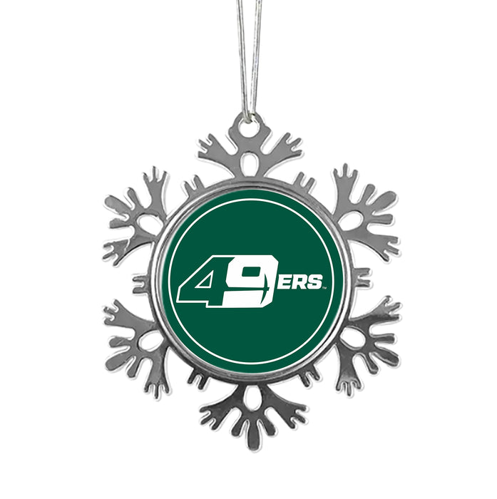 University of North Carolina at Charlotte Christmas Ornament - Snowflake Metal