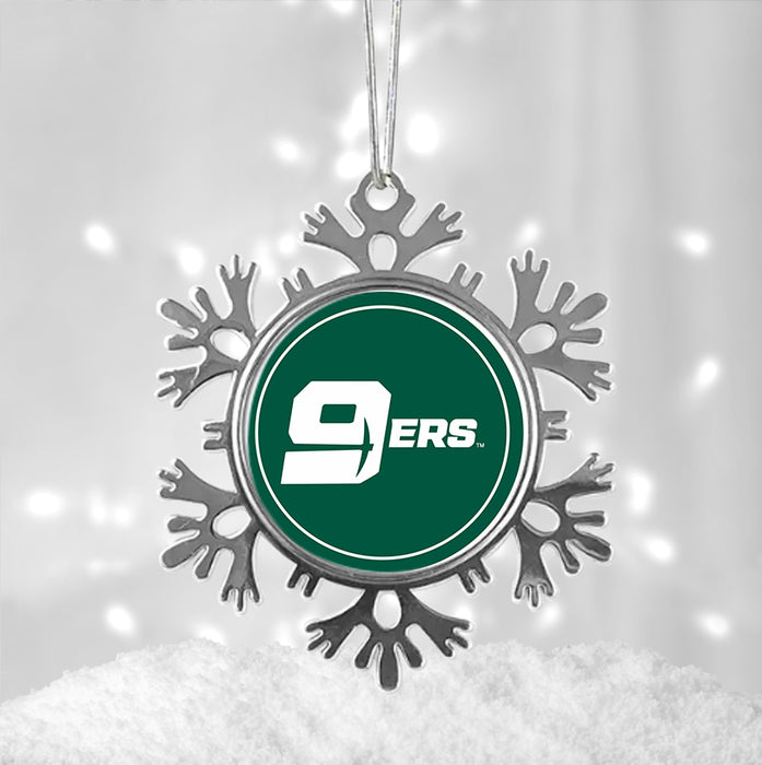 University of North Carolina at Charlotte Christmas Ornament - Snowflake Metal