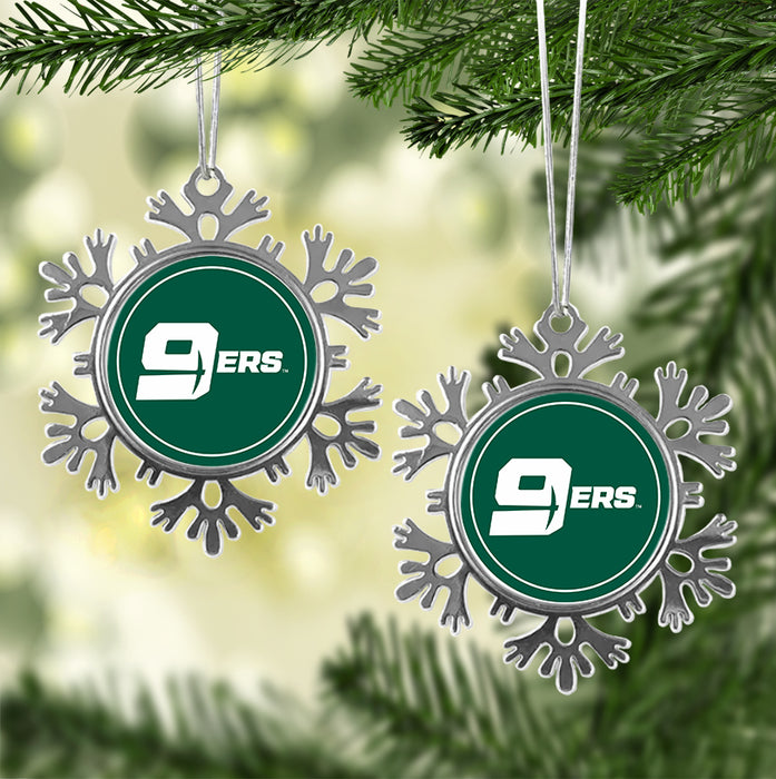 University of North Carolina at Charlotte Christmas Ornament - Snowflake Metal