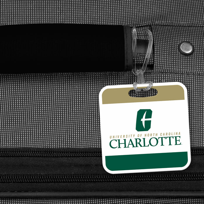 University of North Carolina at Charlotte Luggage Bag Tag (square)