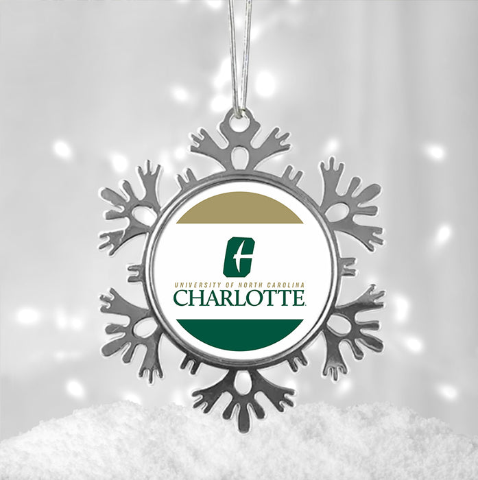University of North Carolina at Charlotte Christmas Ornament - Snowflake Metal
