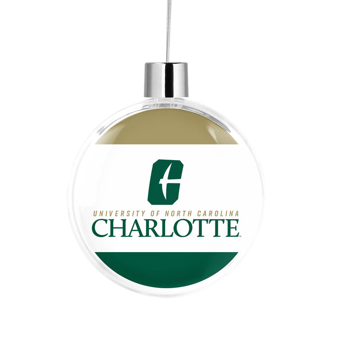 University of North Carolina at Charlotte Christmas Ornament Flat Round