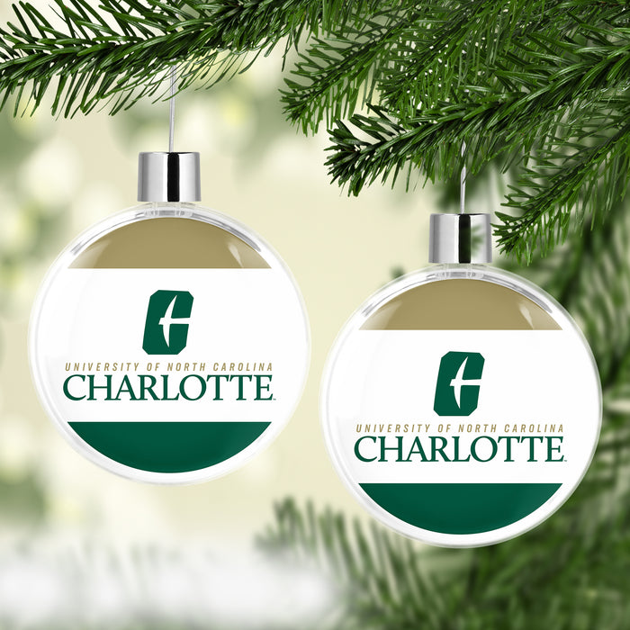 University of North Carolina at Charlotte Christmas Ornament Flat Round