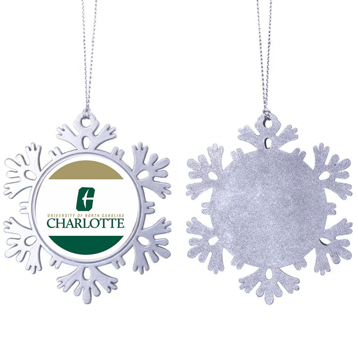 University of North Carolina at Charlotte Christmas Ornament - Snowflake Metal