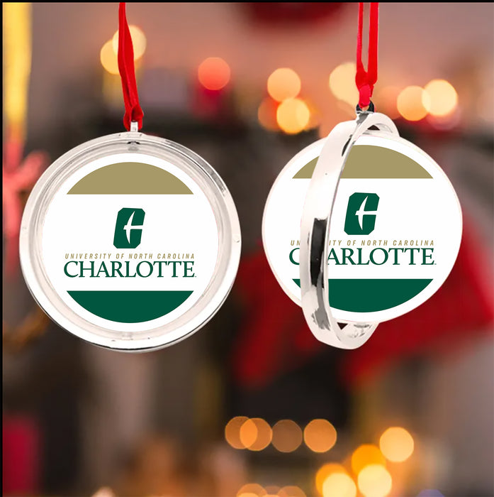 University of North Carolina at Charlotte Christmas Reversible Flat Round Ornament