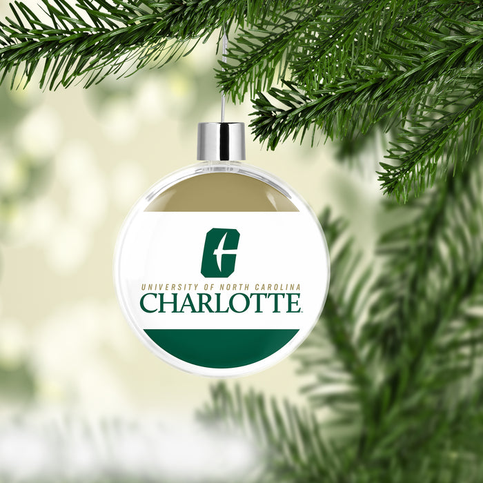 University of North Carolina at Charlotte Christmas Ornament Flat Round