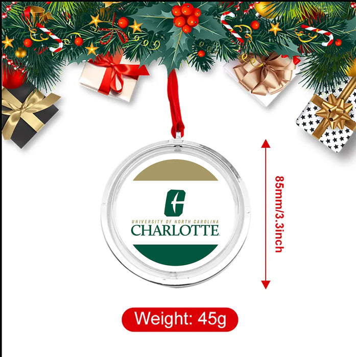 University of North Carolina at Charlotte Christmas Reversible Flat Round Ornament
