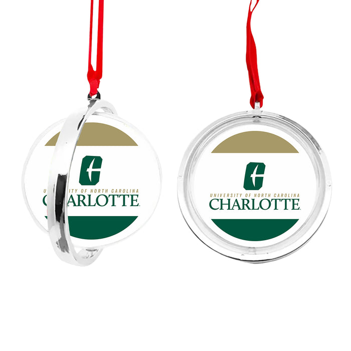 University of North Carolina at Charlotte Christmas Reversible Flat Round Ornament