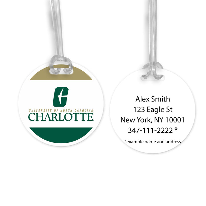 University of North Carolina at Charlotte Luggage Bag Tag (round)