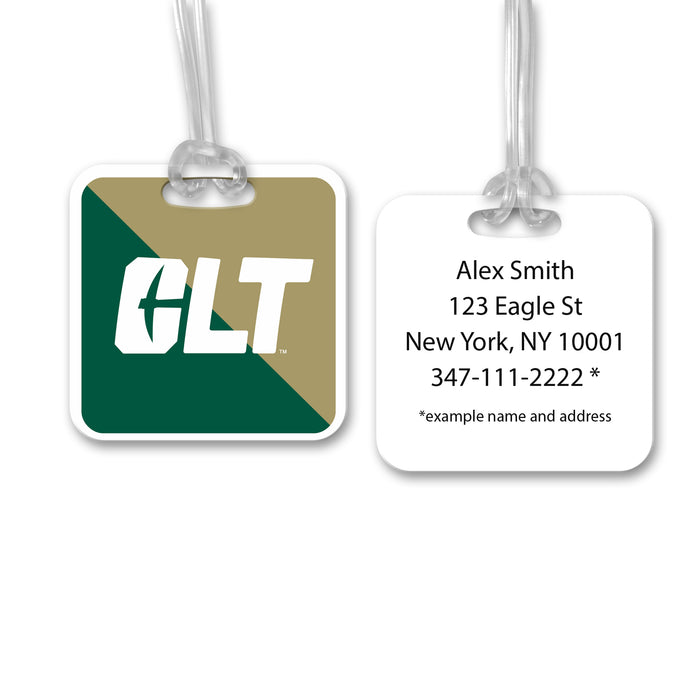 University of North Carolina at Charlotte Luggage Bag Tag (square)