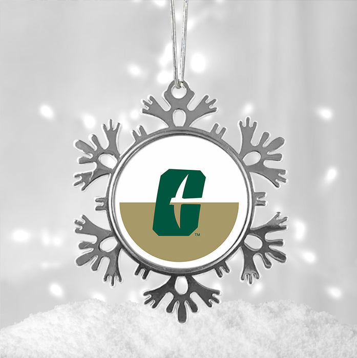 University of North Carolina at Charlotte Christmas Ornament - Snowflake Metal