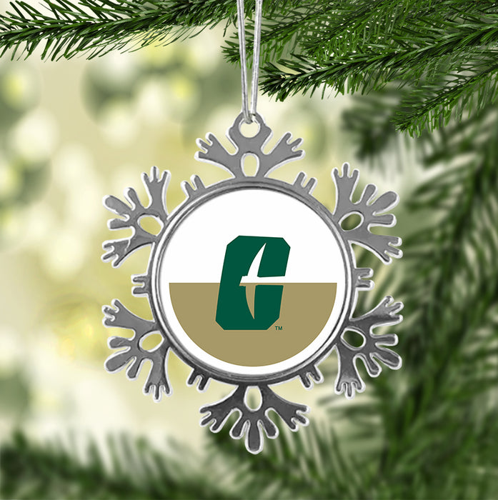 University of North Carolina at Charlotte Christmas Ornament - Snowflake Metal