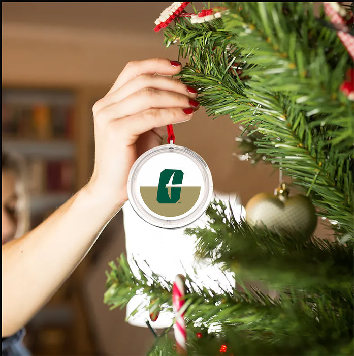 University of North Carolina at Charlotte Christmas Reversible Flat Round Ornament
