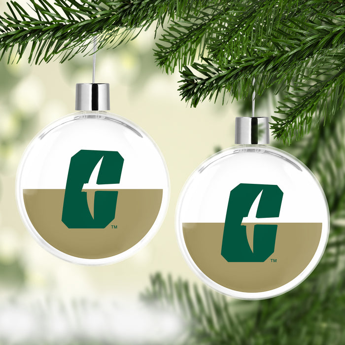 University of North Carolina at Charlotte Christmas Ornament Flat Round