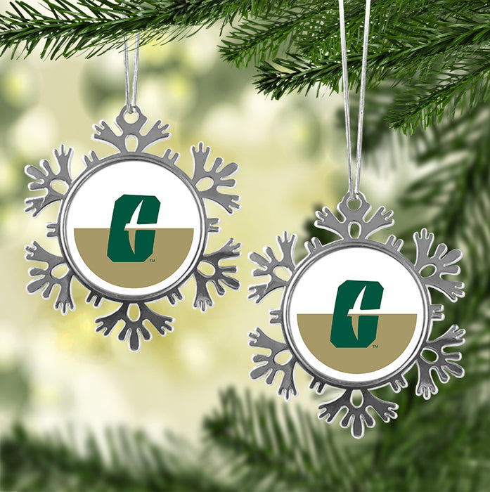 University of North Carolina at Charlotte Christmas Ornament - Snowflake Metal