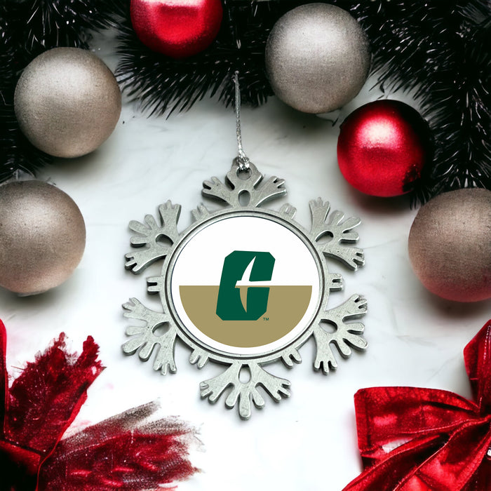 University of North Carolina at Charlotte Christmas Ornament - Snowflake Metal