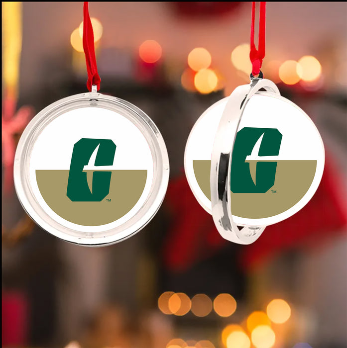 University of North Carolina at Charlotte Christmas Reversible Flat Round Ornament