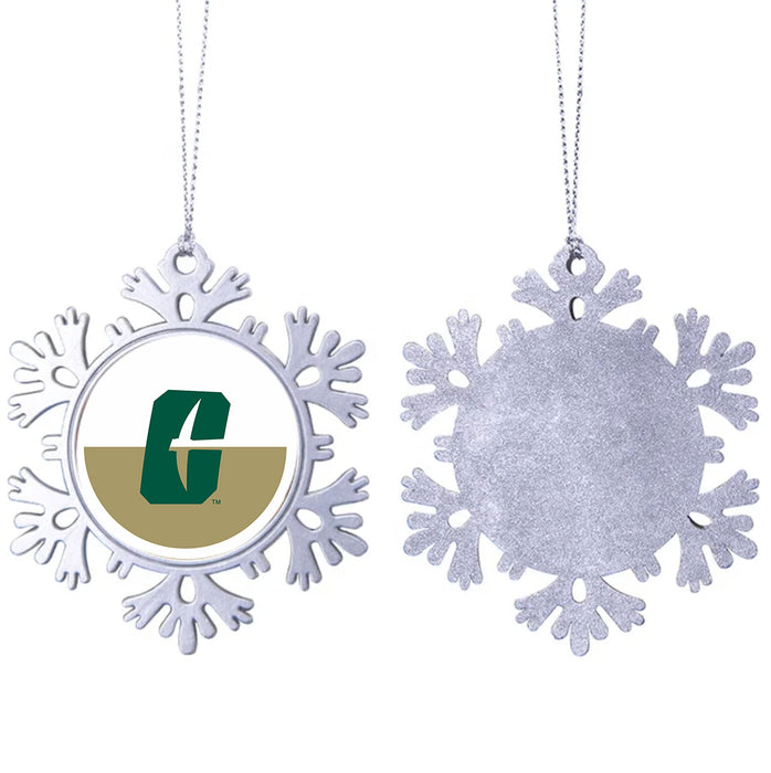 University of North Carolina at Charlotte Christmas Ornament - Snowflake Metal
