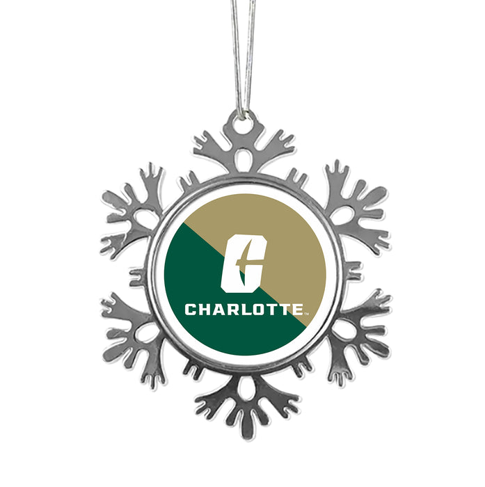 University of North Carolina at Charlotte Christmas Ornament - Snowflake Metal