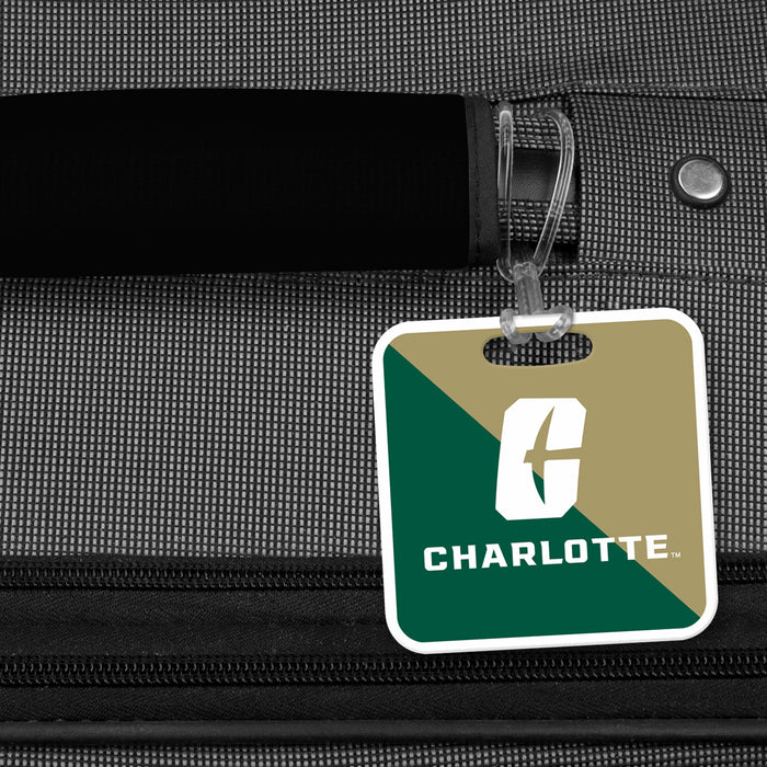 University of North Carolina at Charlotte Luggage Bag Tag (square)