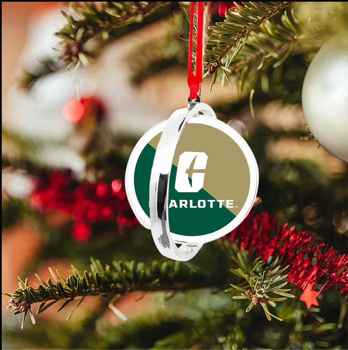 University of North Carolina at Charlotte Christmas Reversible Flat Round Ornament
