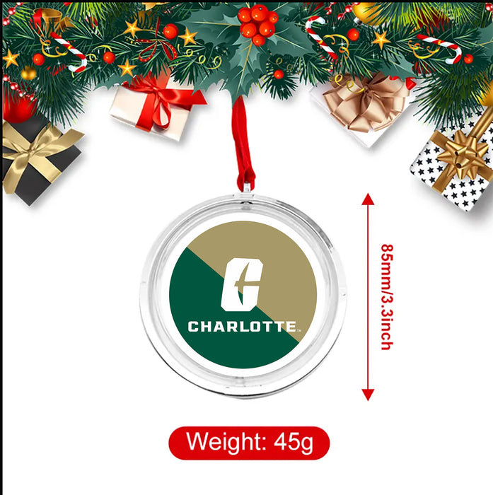 University of North Carolina at Charlotte Christmas Reversible Flat Round Ornament