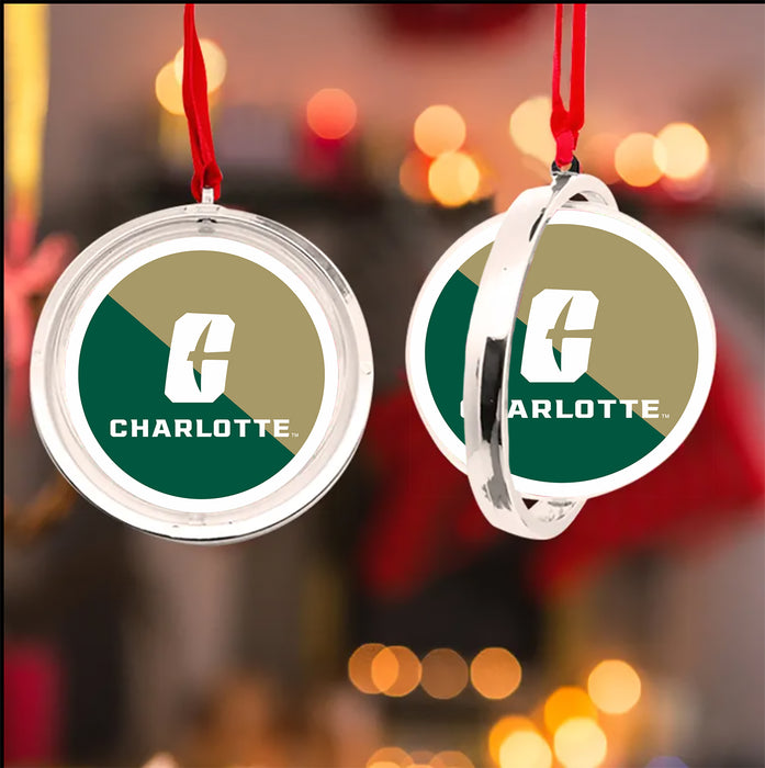 University of North Carolina at Charlotte Christmas Reversible Flat Round Ornament