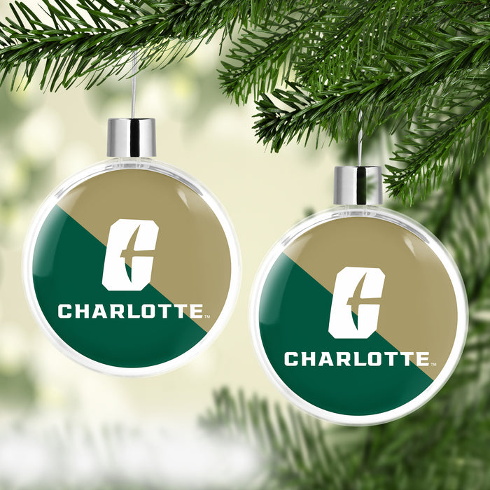University of North Carolina at Charlotte Christmas Ornament Flat Round