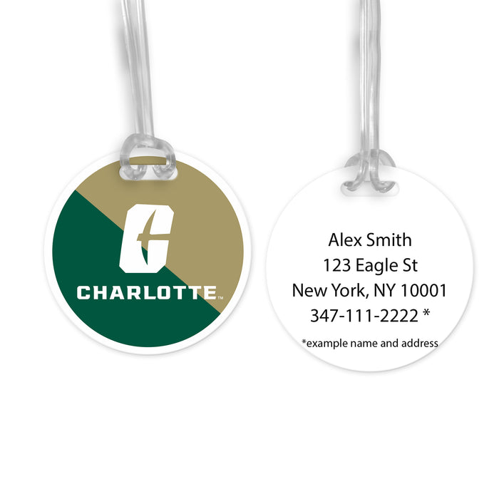 University of North Carolina at Charlotte Luggage Bag Tag (round)