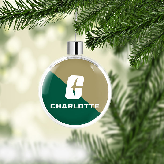 University of North Carolina at Charlotte Christmas Ornament Flat Round
