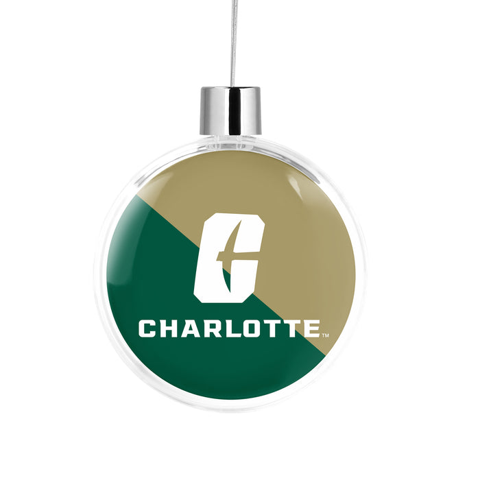 University of North Carolina at Charlotte Christmas Ornament Flat Round