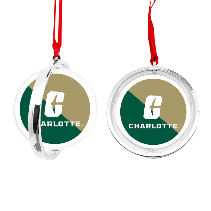 University of North Carolina at Charlotte Christmas Reversible Flat Round Ornament