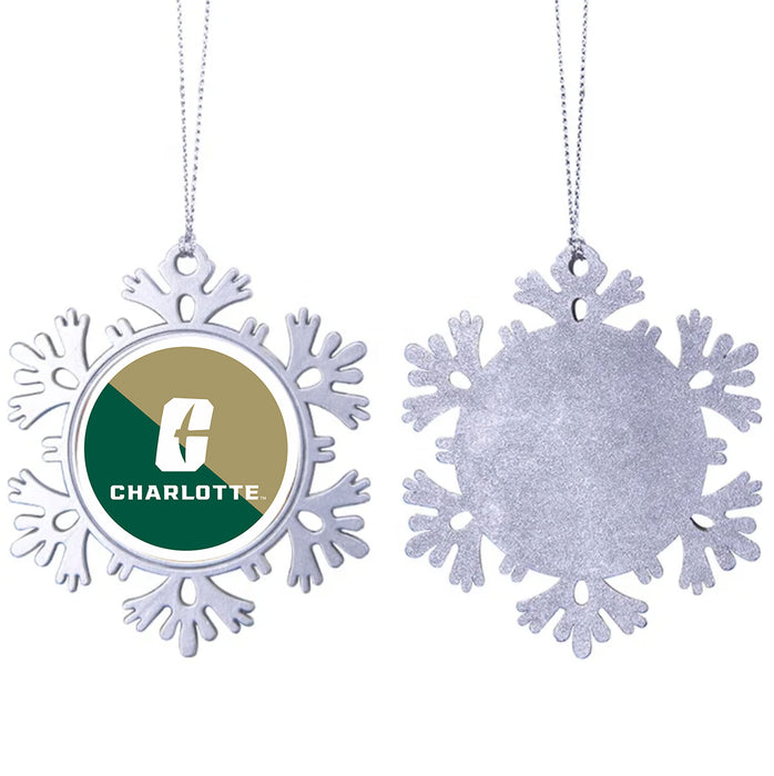 University of North Carolina at Charlotte Christmas Ornament - Snowflake Metal