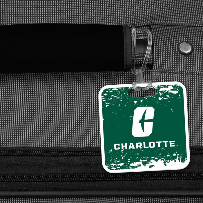 University of North Carolina at Charlotte Luggage Bag Tag (square)