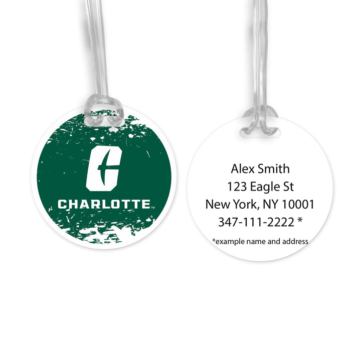 University of North Carolina at Charlotte Luggage Bag Tag (round)