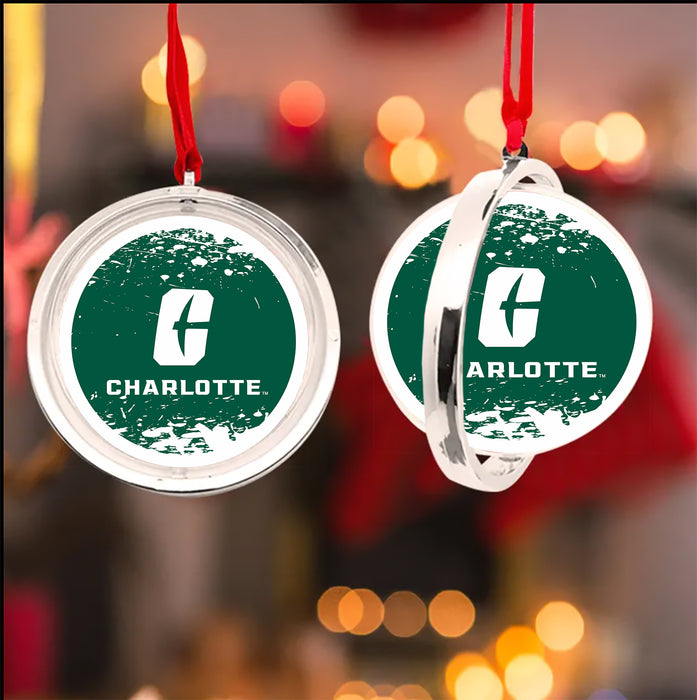 University of North Carolina at Charlotte Christmas Reversible Flat Round Ornament