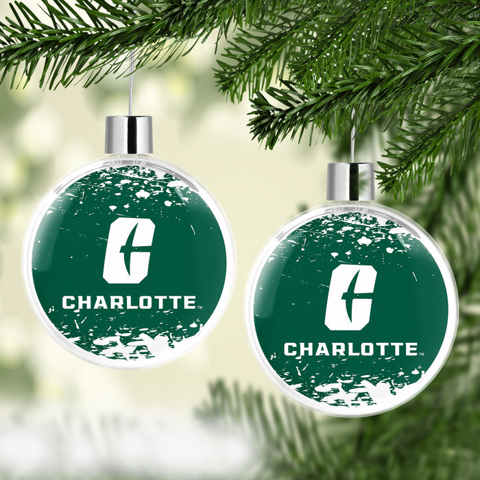 University of North Carolina at Charlotte Christmas Ornament Flat Round