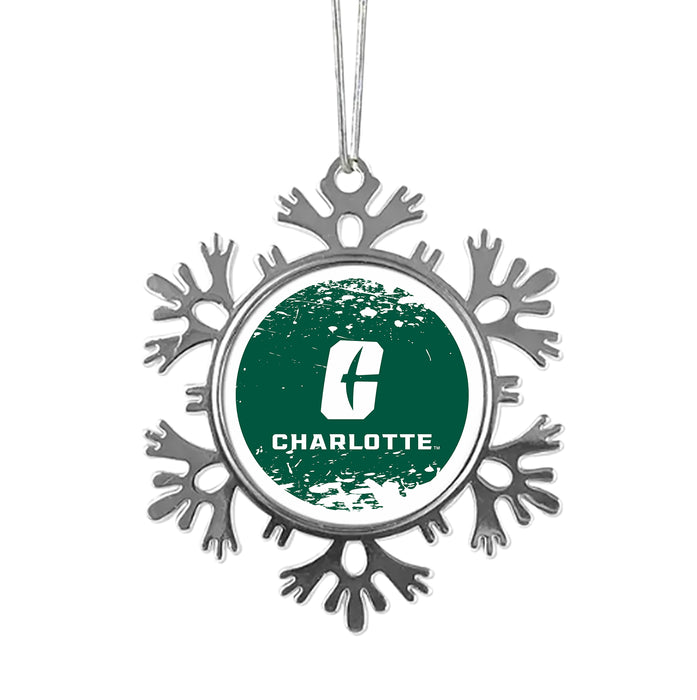 University of North Carolina at Charlotte Christmas Ornament - Snowflake Metal