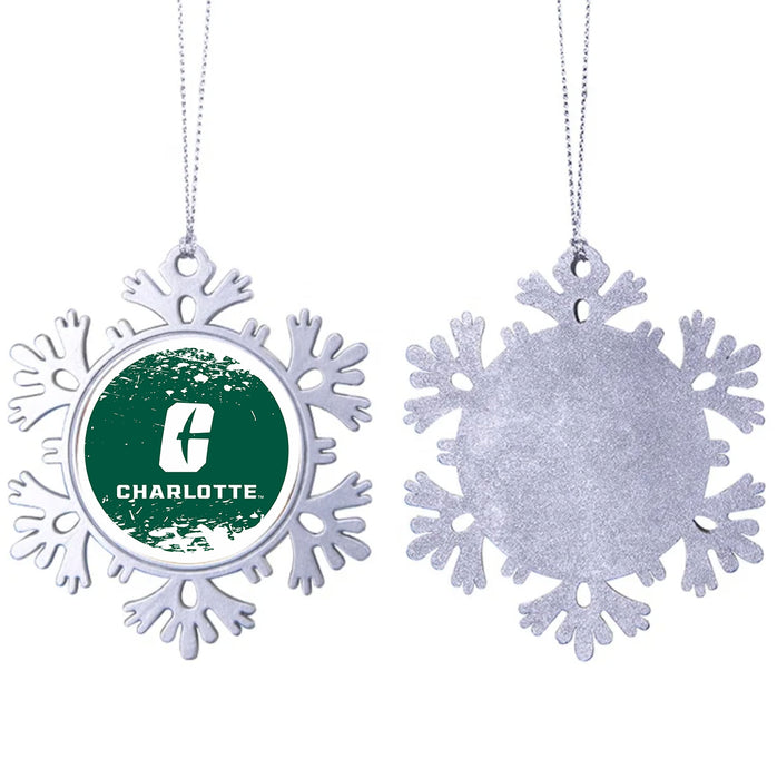 University of North Carolina at Charlotte Christmas Ornament - Snowflake Metal