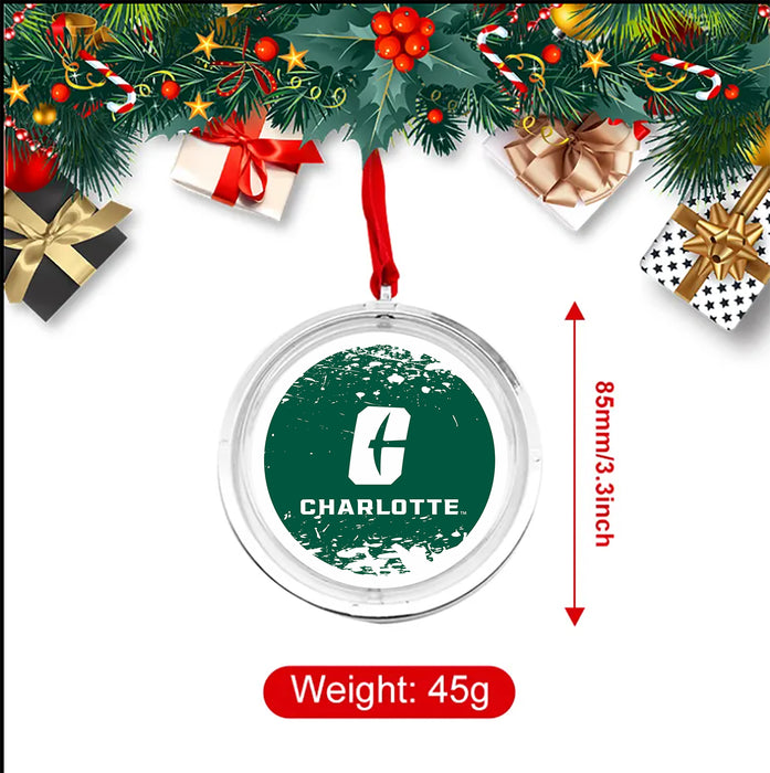 University of North Carolina at Charlotte Christmas Reversible Flat Round Ornament
