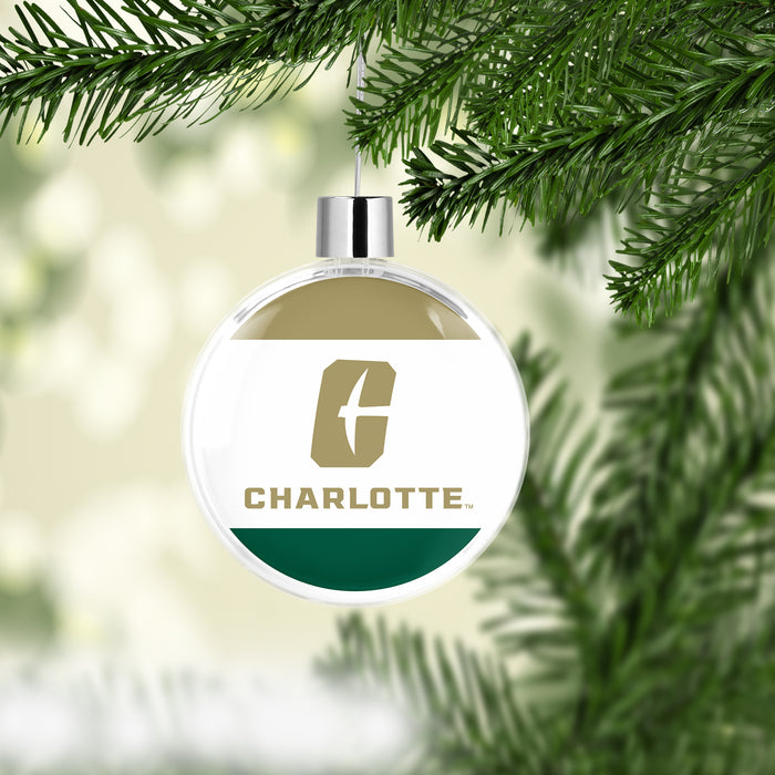 University of North Carolina at Charlotte Christmas Ornament Flat Round