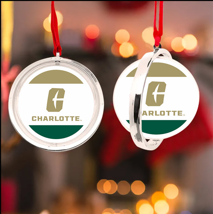 University of North Carolina at Charlotte Christmas Reversible Flat Round Ornament