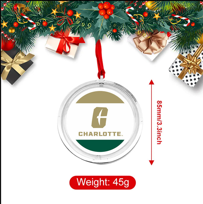University of North Carolina at Charlotte Christmas Reversible Flat Round Ornament