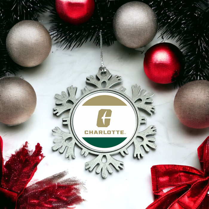 University of North Carolina at Charlotte Christmas Ornament - Snowflake Metal