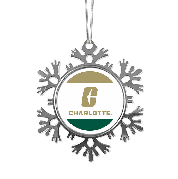 University of North Carolina at Charlotte Christmas Ornament - Snowflake Metal