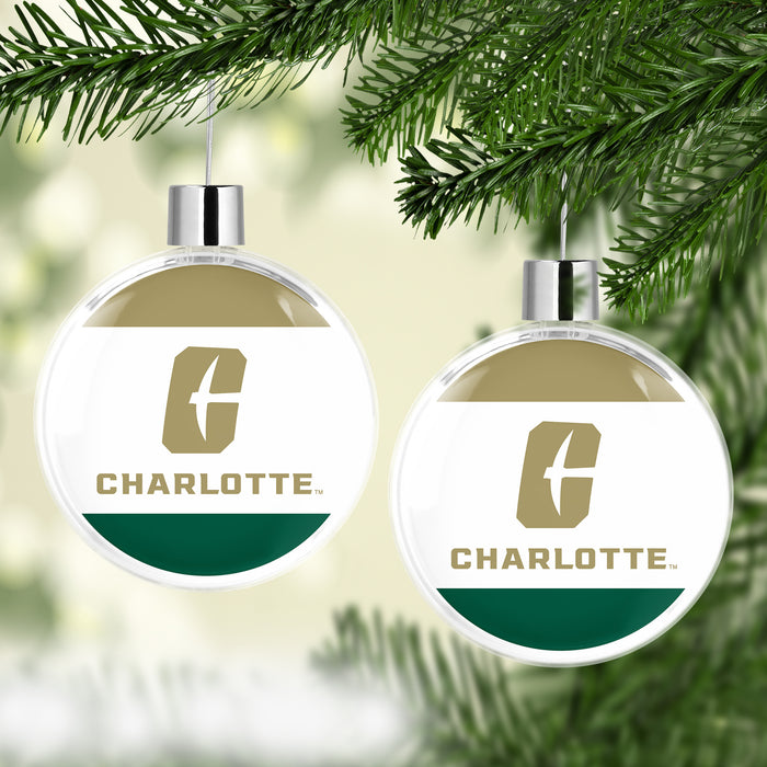 University of North Carolina at Charlotte Christmas Ornament Flat Round