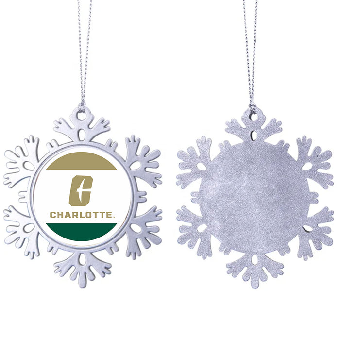 University of North Carolina at Charlotte Christmas Ornament - Snowflake Metal