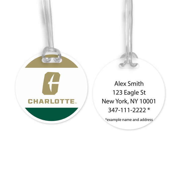University of North Carolina at Charlotte Luggage Bag Tag (round)